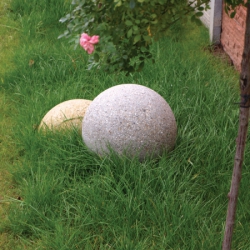 sphere and hemisphere colour natural + sand  blasted surface