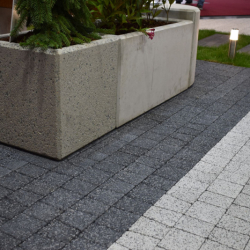 Concrete paving RUBELIT®  washed decor colour white colour Granada + Vigo