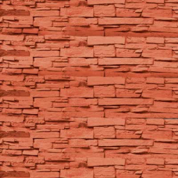 Jednostranná deska - štípaný kámen barva červená